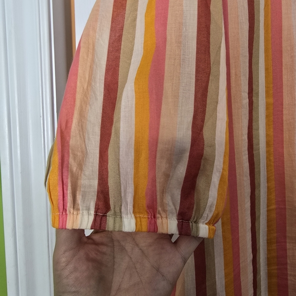 Striped Multicolor Button-Down Dress - Picture 3 of 8
